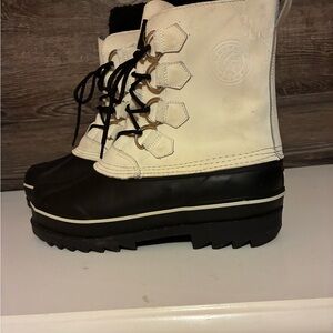 Western Chief Black and White Winter Boots